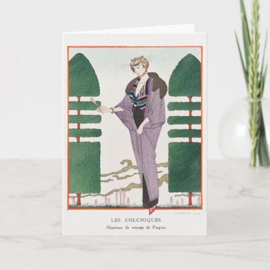 George Barbier, Art Deco bedankkaart (Voorkant)