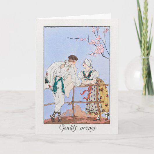 George Barbier, Art Deco bedankkaart (Voorkant)