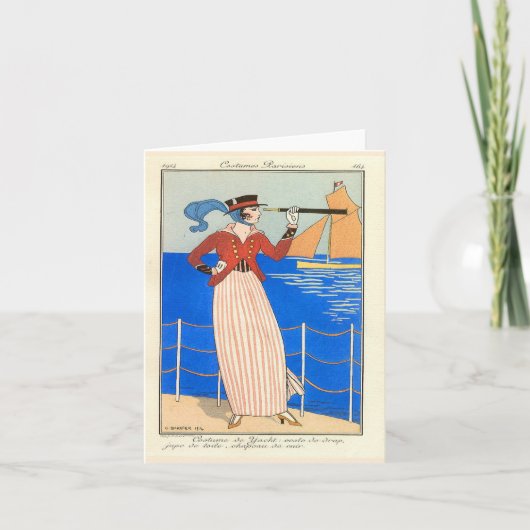 George Barbier Art Deco Blank Note Kaart (Voorkant)