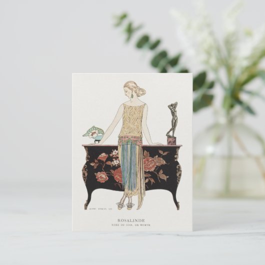 George Barbier, Art Deco Briefkaart (Staand voorkant)