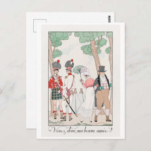 George Barbier, Art Deco Briefkaart (Voorkant / Achterkant)