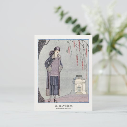 George Barbier, Art Deco Briefkaart (Staand voorkant)