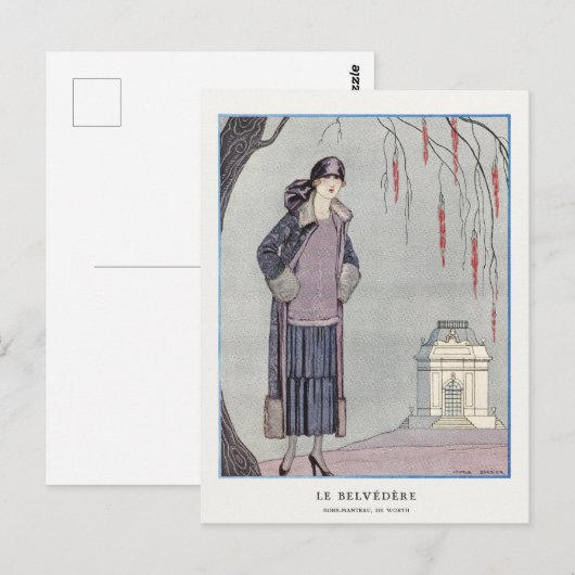 George Barbier, Art Deco Briefkaart (Voorkant / Achterkant)