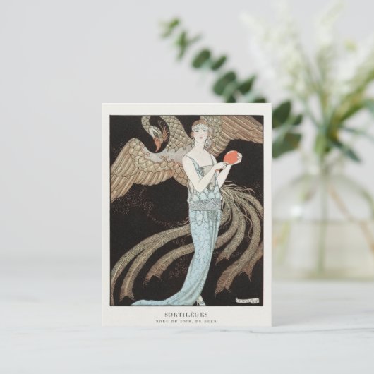 George Barbier, Art Deco Briefkaart (Staand voorkant)
