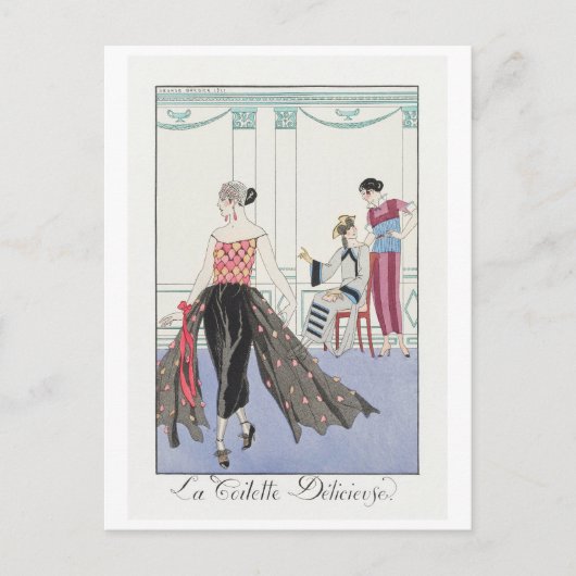 George Barbier, Art Deco Briefkaart (Voorkant)