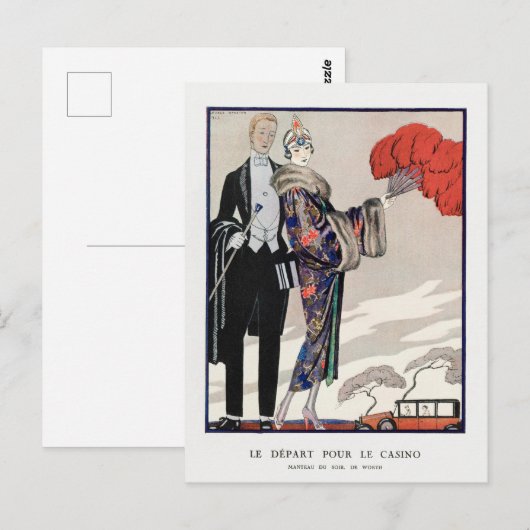 George Barbier, Art Deco Briefkaart (Voorkant / Achterkant)