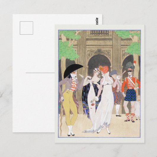 George Barbier, Art Deco Briefkaart (Voorkant / Achterkant)