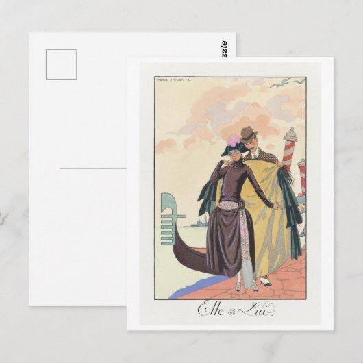 George Barbier, Art Deco Briefkaart (Voorkant / Achterkant)