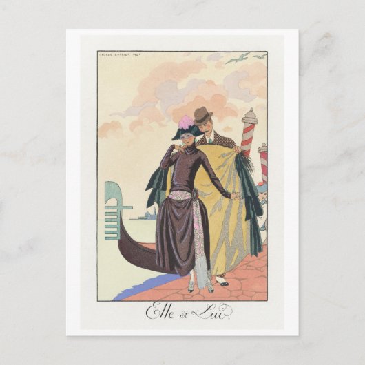 George Barbier, Art Deco Briefkaart (Voorkant)