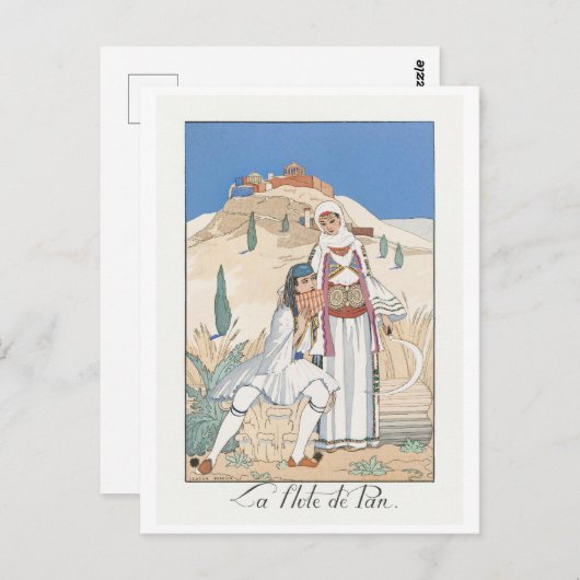 George Barbier, Art Deco Briefkaart (Voorkant / Achterkant)