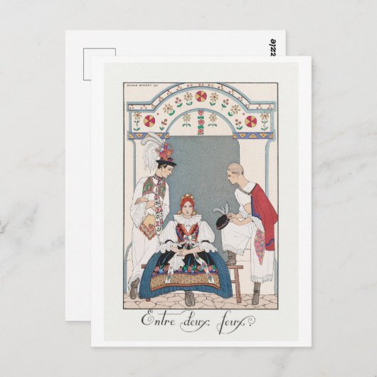 George Barbier, Art Deco Briefkaart (Voorkant / Achterkant)