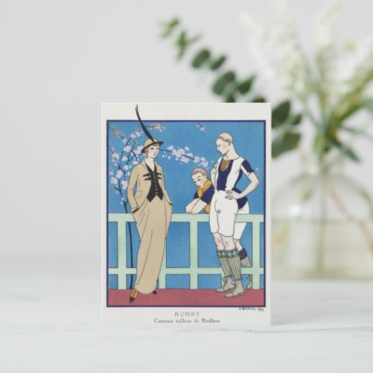 George Barbier, Art Deco Briefkaart (Staand voorkant)