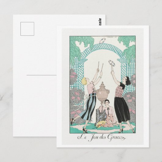 George Barbier, Art Deco Briefkaart (Voorkant / Achterkant)