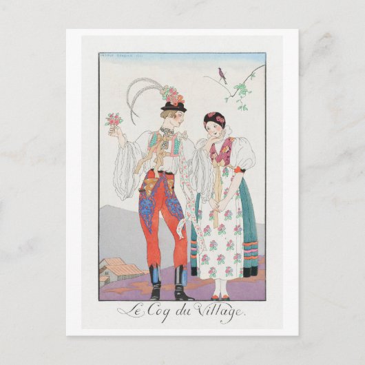 George Barbier, Art Deco Briefkaart (Voorkant)