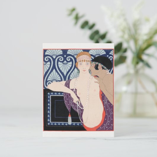 George Barbier, Art Deco Briefkaart (Staand voorkant)