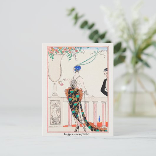 George Barbier, Art Deco Briefkaart (Staand voorkant)