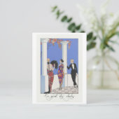 George Barbier, Art Deco Briefkaart (Staand voorkant)