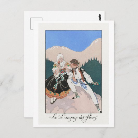 George Barbier, Art Deco Briefkaart (Voorkant / Achterkant)