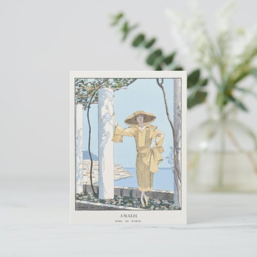 George Barbier, Art Deco Briefkaart (Staand voorkant)