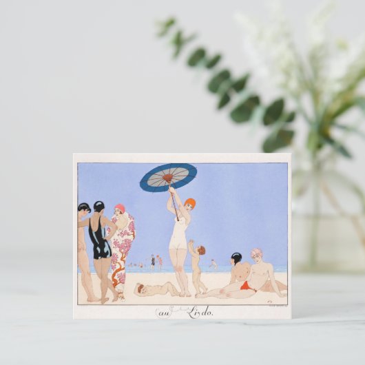 George Barbier, Art Deco Briefkaart (Staand voorkant)