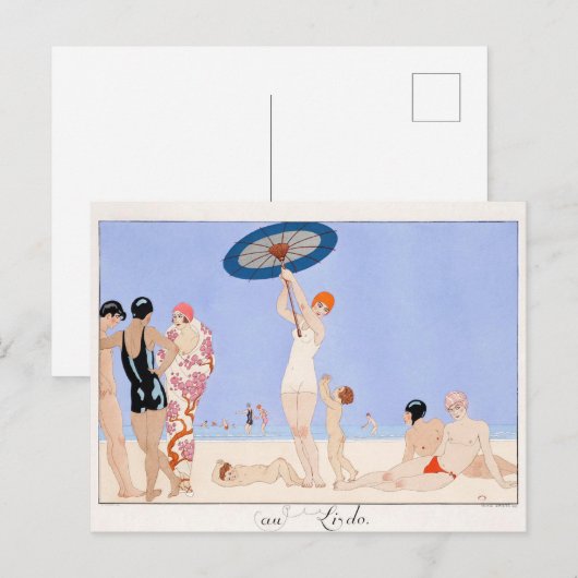 George Barbier, Art Deco Briefkaart (Voorkant / Achterkant)