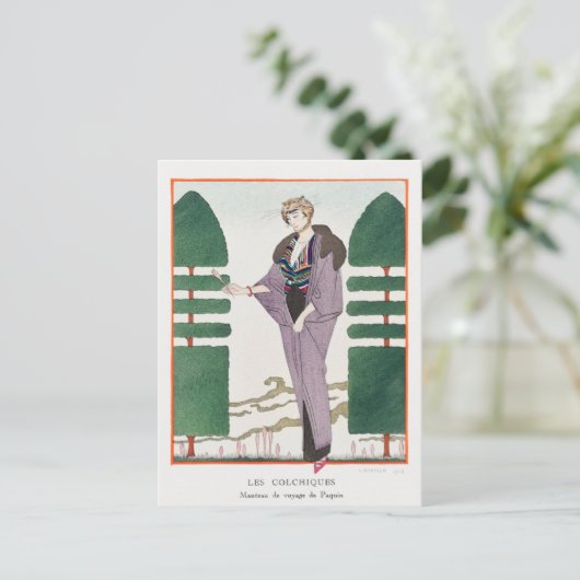 George Barbier, Art Deco Briefkaart (Staand voorkant)