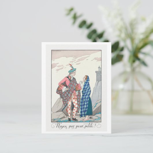 George Barbier, Art Deco Briefkaart (Staand voorkant)