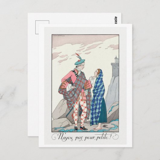 George Barbier, Art Deco Briefkaart (Voorkant / Achterkant)