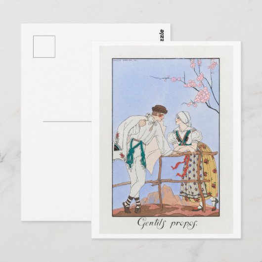 George Barbier, Art Deco Briefkaart (Voorkant / Achterkant)