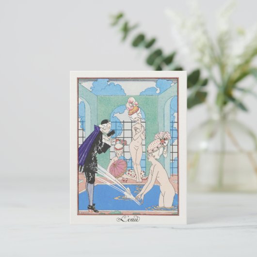 George Barbier, Art Deco Briefkaart (Staand voorkant)