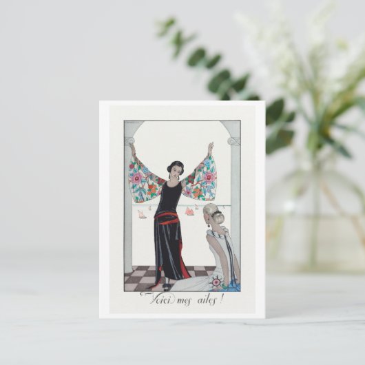 George Barbier, Art Deco Briefkaart (Staand voorkant)