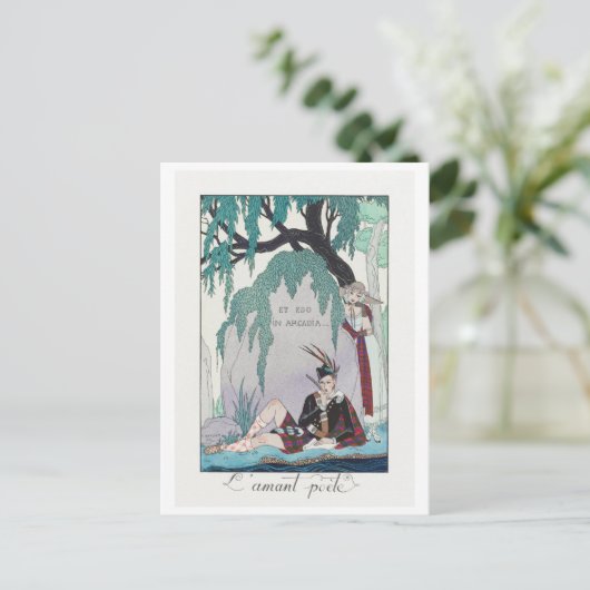 George Barbier, Art Deco Briefkaart (Staand voorkant)