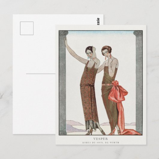 George Barbier, Art Deco Briefkaart (Voorkant / Achterkant)