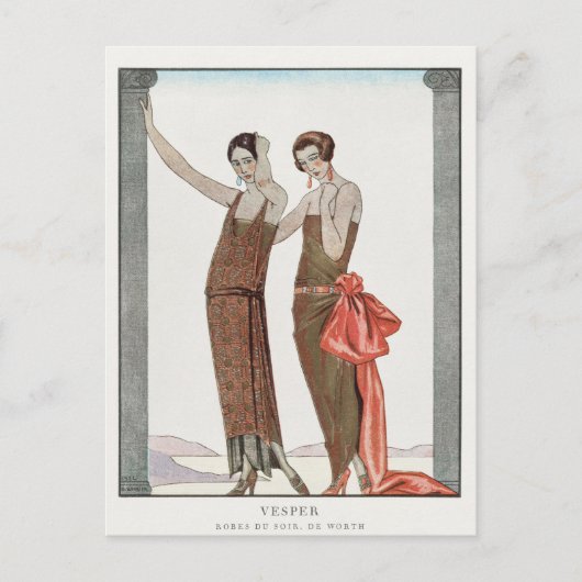 George Barbier, Art Deco Briefkaart (Voorkant)