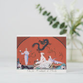 George Barbier, Art Deco Briefkaart (Staand voorkant)