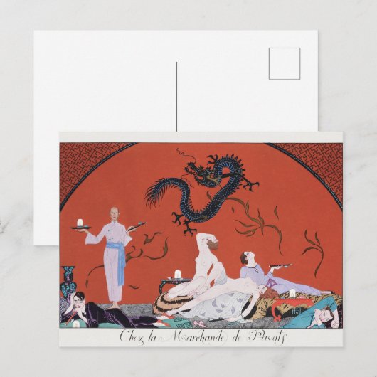 George Barbier, Art Deco Briefkaart (Voorkant / Achterkant)