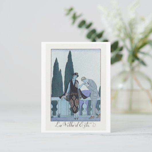 George Barbier, Art Deco Briefkaart (Staand voorkant)