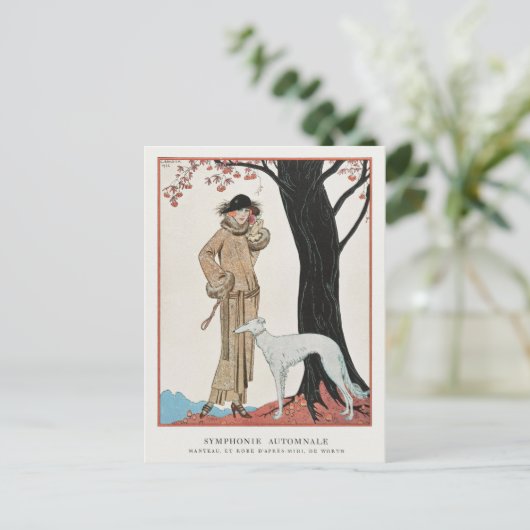 George Barbier, Art Deco Briefkaart (Staand voorkant)