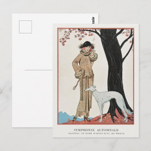 George Barbier, Art Deco Briefkaart (Voorkant / Achterkant)