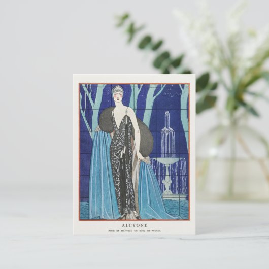 George Barbier, Art Deco Briefkaart (Staand voorkant)