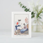 George Barbier, Art Deco Briefkaart (Staand voorkant)