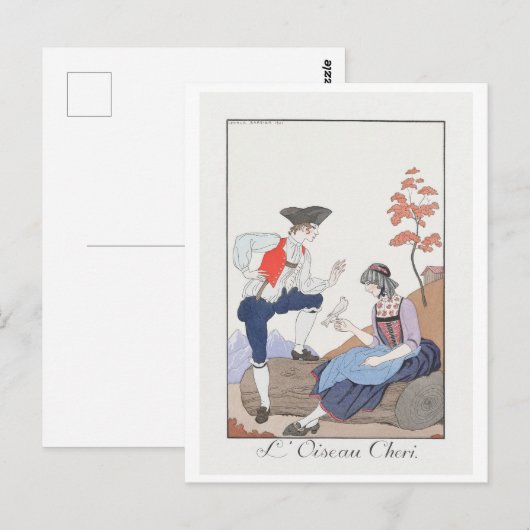 George Barbier, Art Deco Briefkaart (Voorkant / Achterkant)