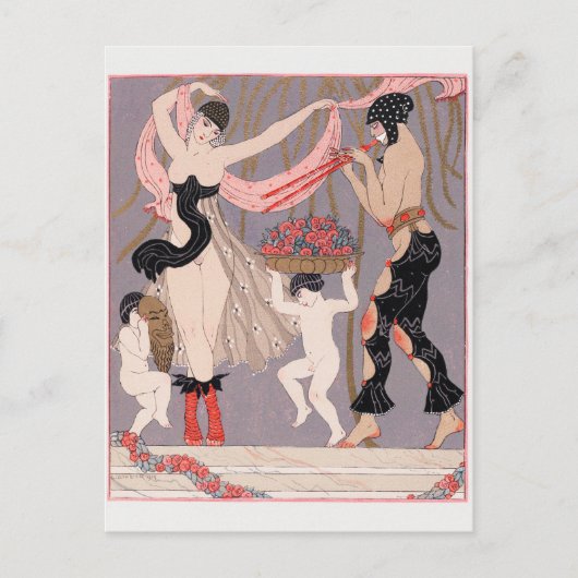 George Barbier, Art Deco Briefkaart (Voorkant)