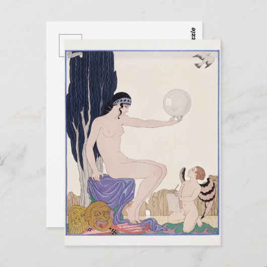 George Barbier, Art Deco Briefkaart (Voorkant / Achterkant)