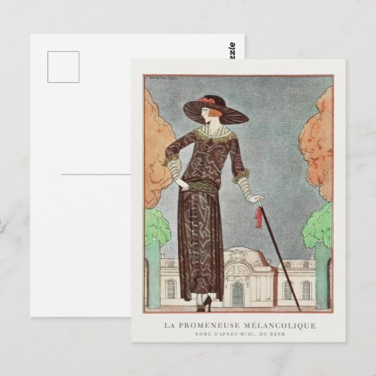 George Barbier, Art Deco Briefkaart (Voorkant / Achterkant)