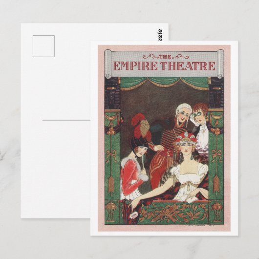 George Barbier, Art Deco Briefkaart (Voorkant / Achterkant)