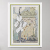 George Barbier Art deco Feather & Fur 12 x 16 Poster (Voorkant)