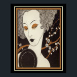 George Barbier Art Deco "Girl with Mirror" 16 x 20 Poster<br><div class="desc">Prachtige Art Deco-foto van een van de grote meesters - George Barbier - 16 x 20</div>