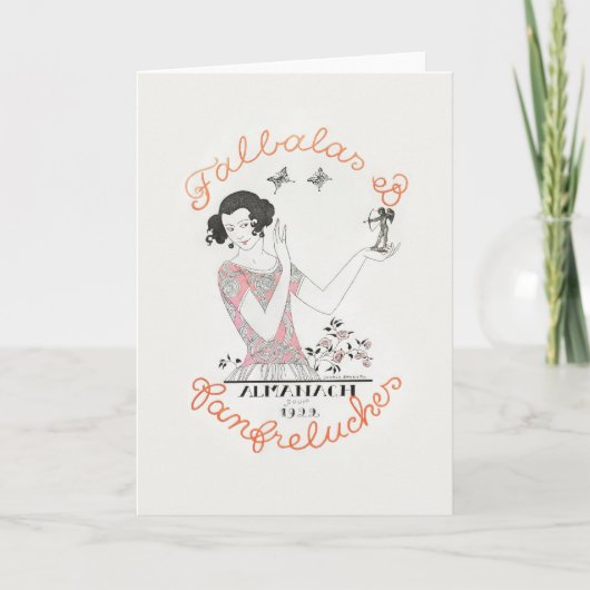 George Barbier, Art Deco Hartelijk dank Bedankkaart (Voorkant)