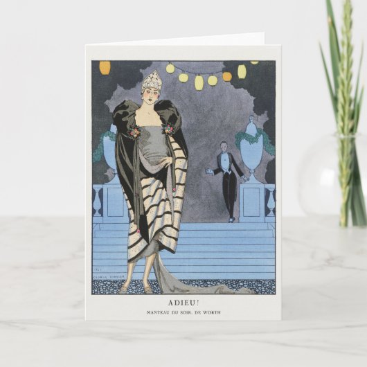 George Barbier, Art Deco Hartelijk dank Bedankkaart (Voorkant)